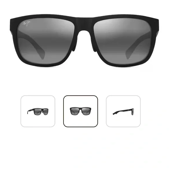 Maui Jim Puakea Polarized Rectangular Sunglasses in Matte  display picture 3